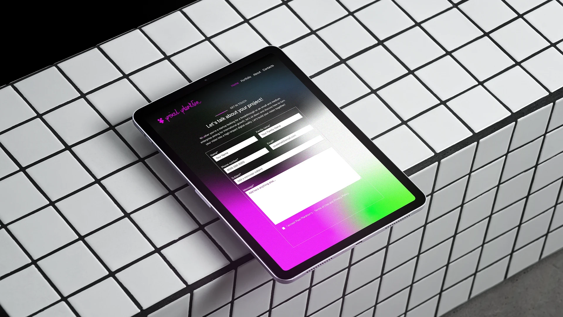 image hero section single project